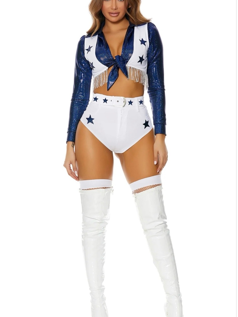 Seeing Stars Sexy Dallas Cowgirl Cheerleader Halloween-Cosplay Costume Size Medi